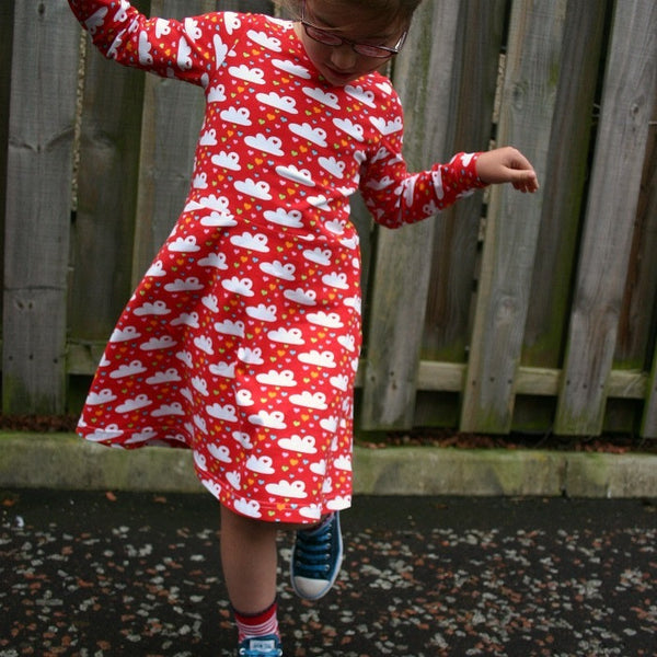 Little Girls' Skater Dress sewing pattern -18m/2T, 3T/4T, 5Y/6Y, 7Y/8Y - PDF